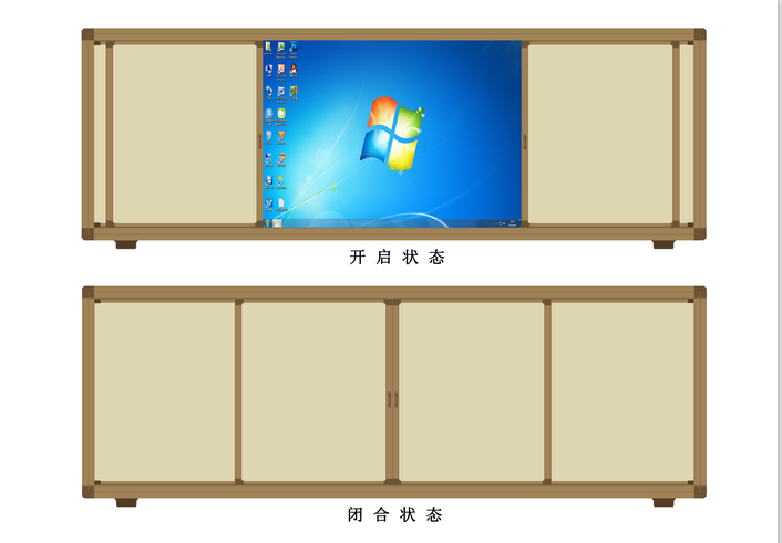 推拉白板  HT-1400B